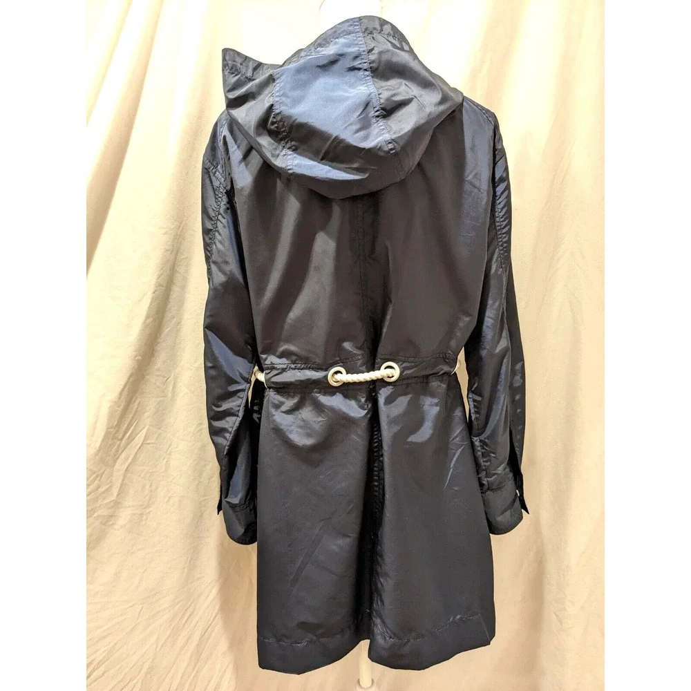 New Condition Michael Kors Womens Hooded Eco Anorak Jacket Dark Blue Size Sz:‎ S
